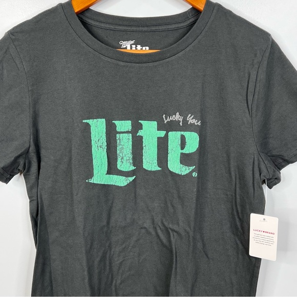 NWT Lucky Brand Miller Lite Flock Classic Crew - Picture 2 of 8